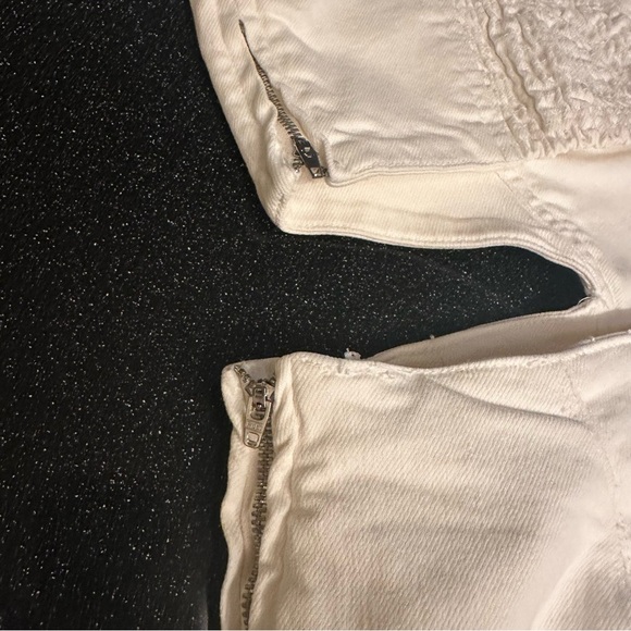 Zara White Cutout Mini Denim Corset Dress - Picture 3 of 7